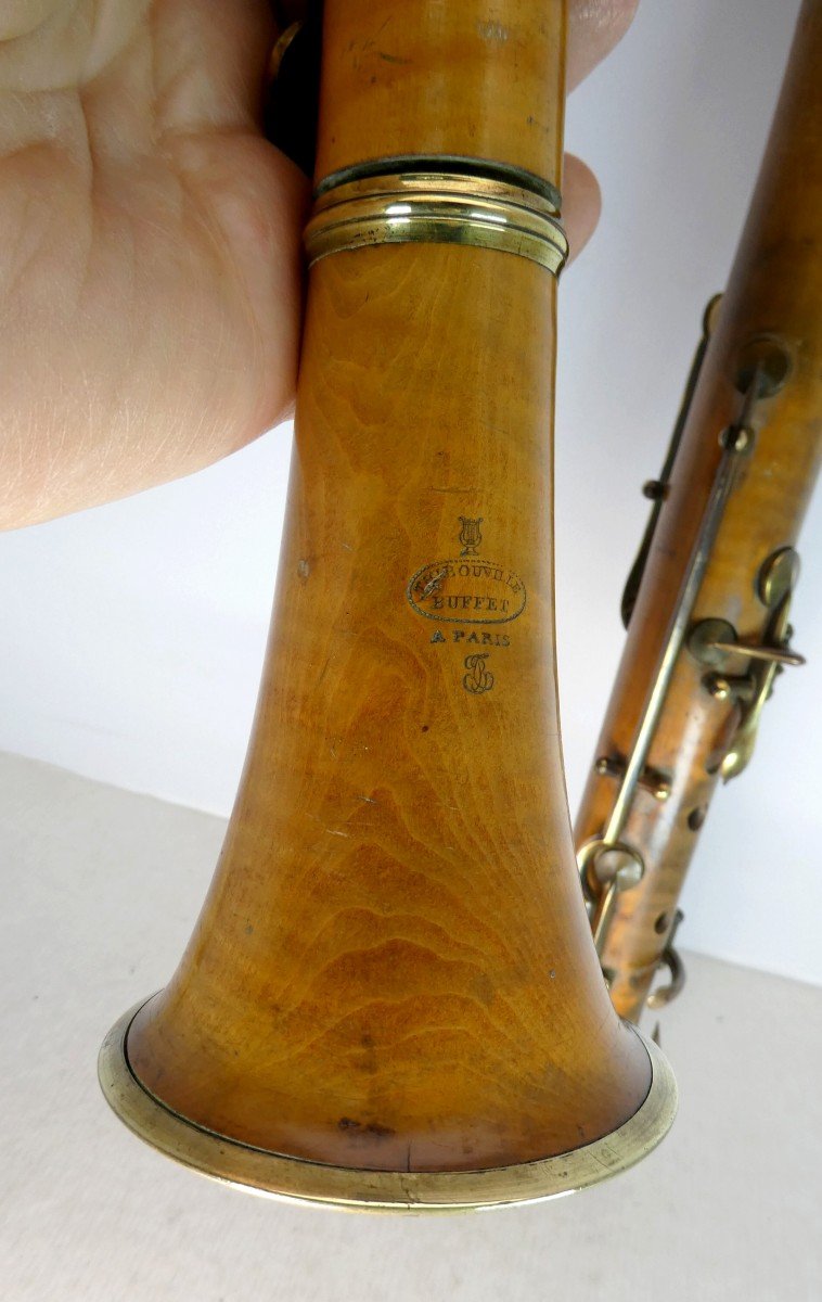 Boxwood Clarinet Signed Thibouville Buffet, Napoleon III Period, -photo-3