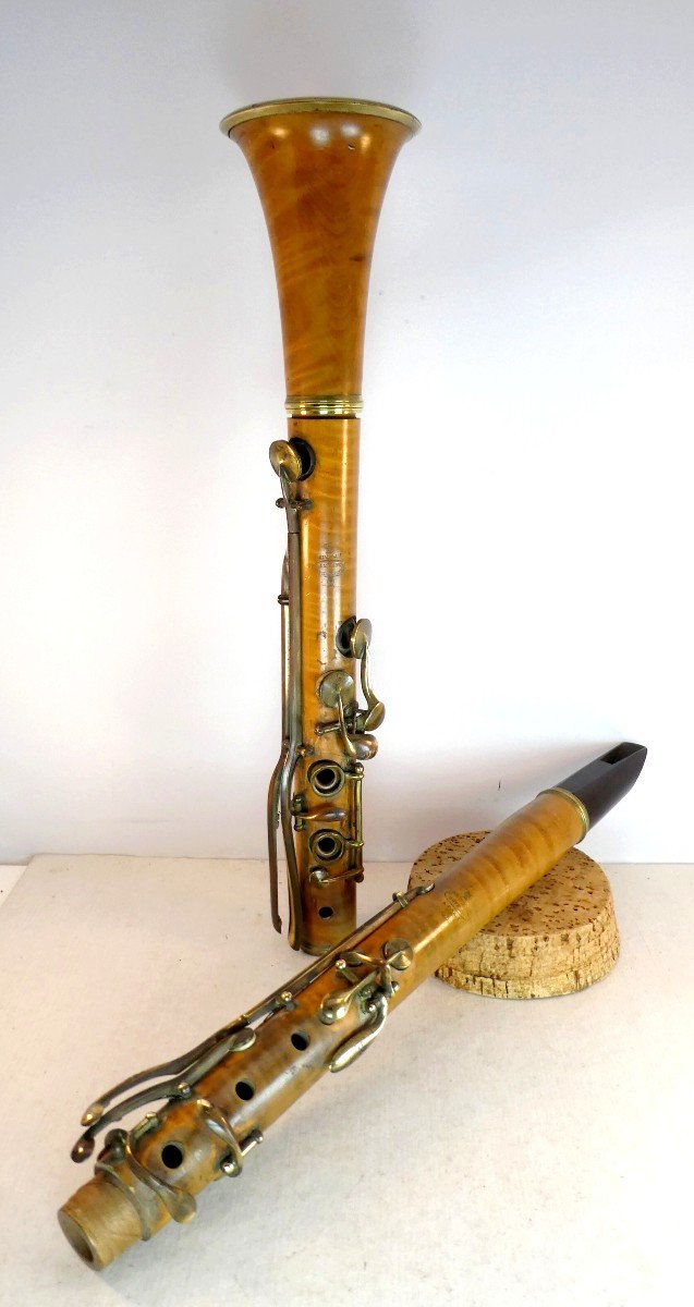 Boxwood Clarinet Signed Thibouville Buffet, Napoleon III Period, 