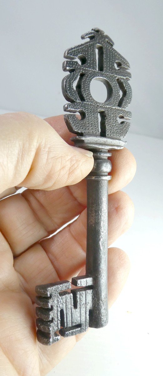  Beautiful Renaissance Architectural Key, Rare Example 16th Century France,-photo-4