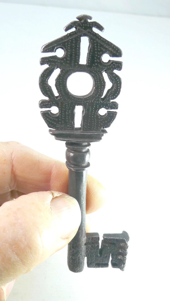  Beautiful Renaissance Architectural Key, Rare Example 16th Century France,-photo-2