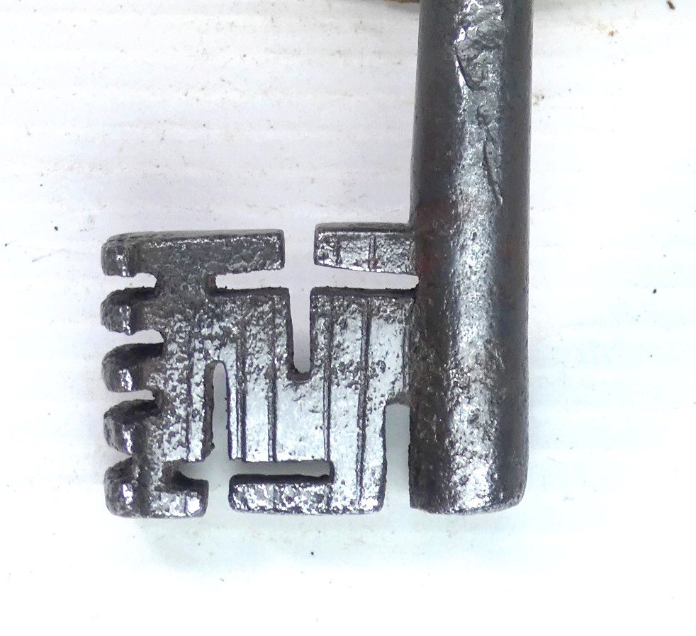  Beautiful Renaissance Architectural Key, Rare Example 16th Century France,-photo-3