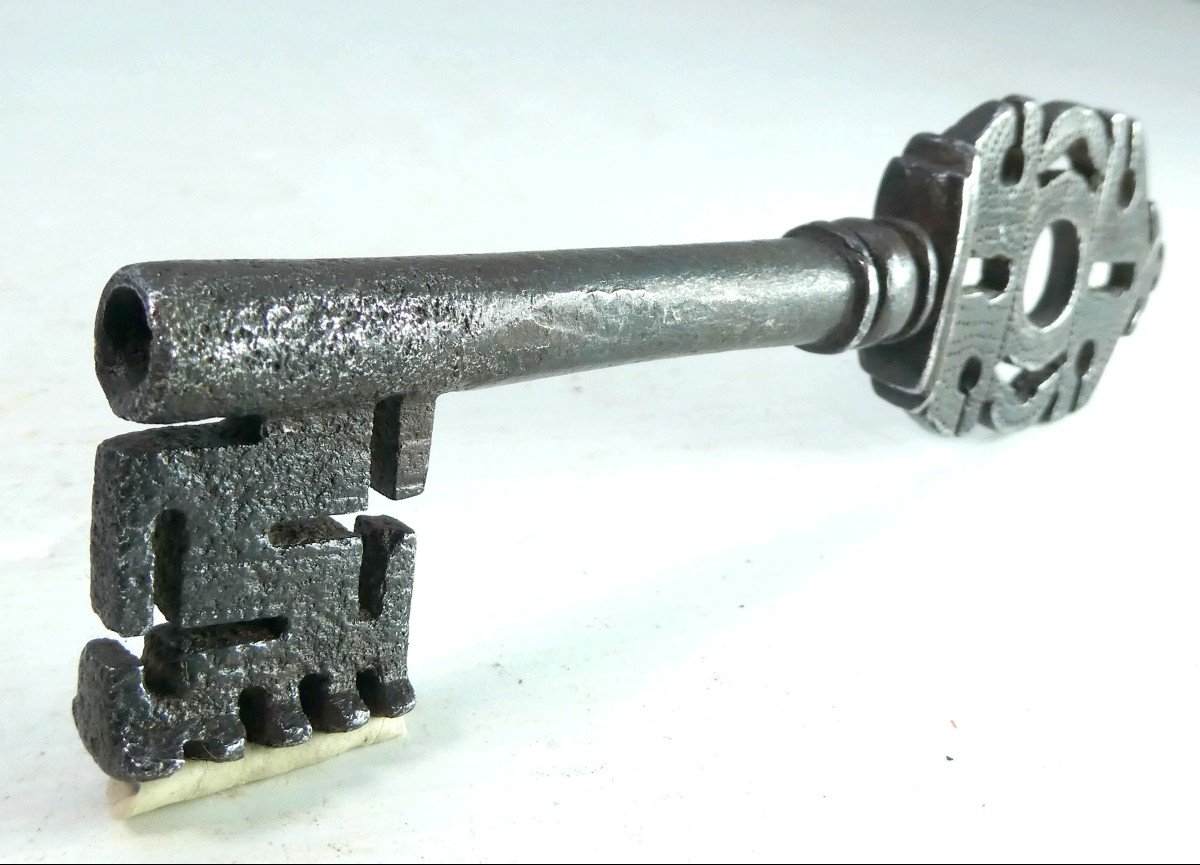  Beautiful Renaissance Architectural Key, Rare Example 16th Century France,-photo-5