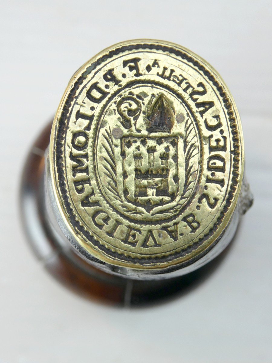 Seal Of  Abbey Of St Jean De La Castelle, 17th Century, Superb Object-photo-3