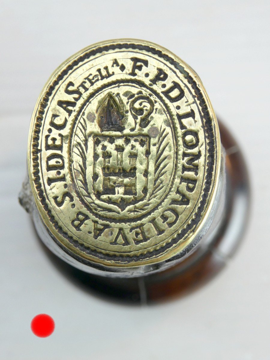 Seal Of  Abbey Of St Jean De La Castelle, 17th Century, Superb Object-photo-4