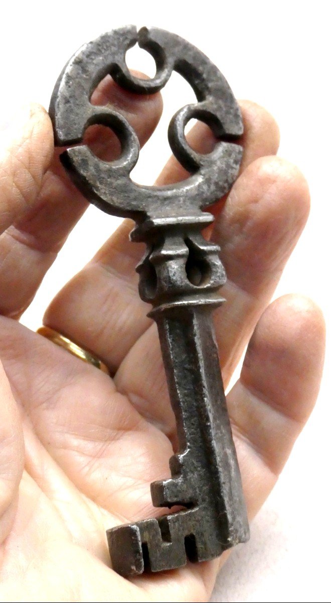 15th-16th Century Lantern Key, 11.8cm, Rare Model-photo-3