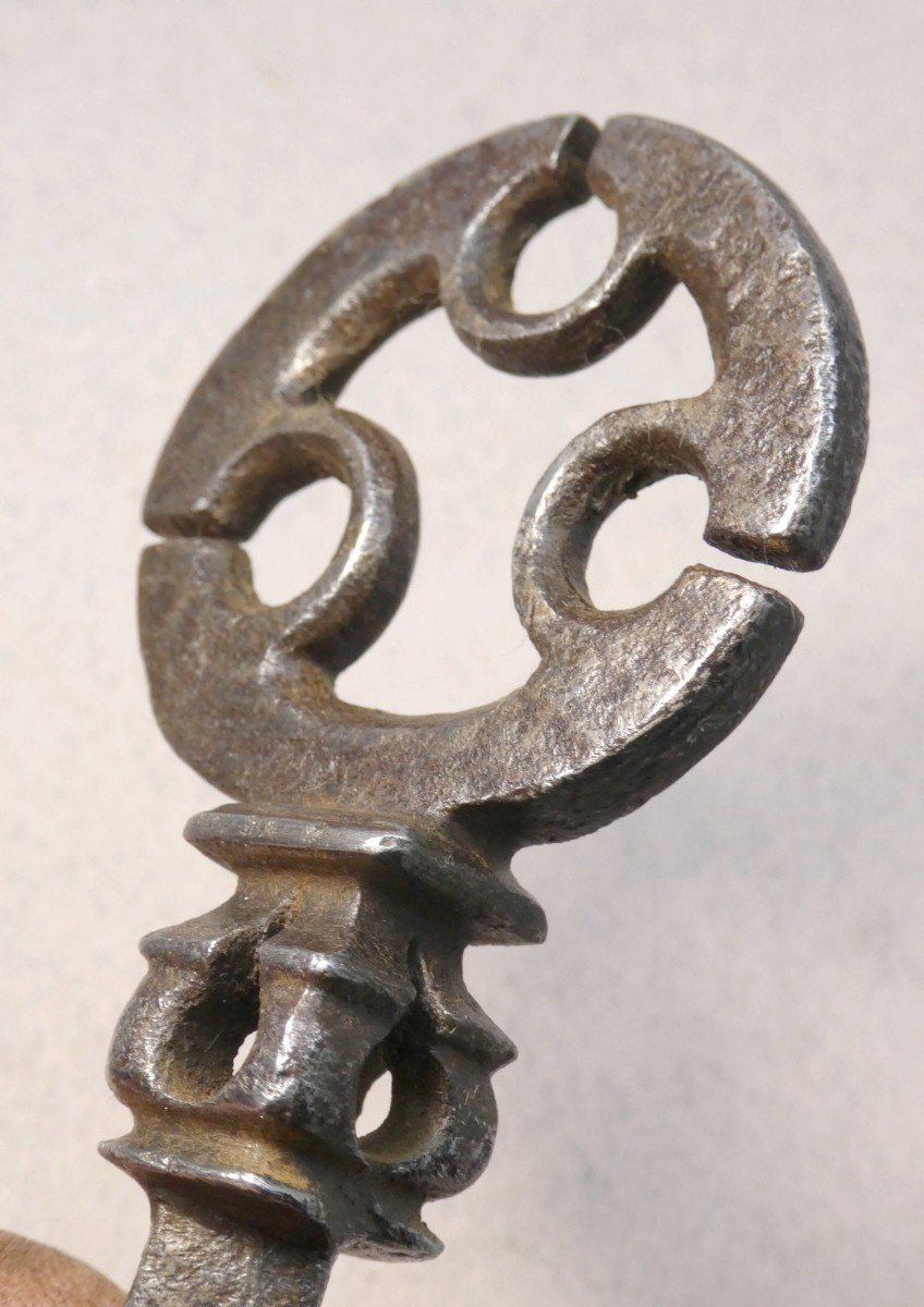 15th-16th Century Lantern Key, 11.8cm, Rare Model-photo-3