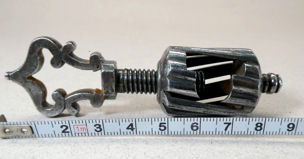 Wrought Iron Nutcracker, 18th Century, Cage Model, Fine Metalwork-photo-1