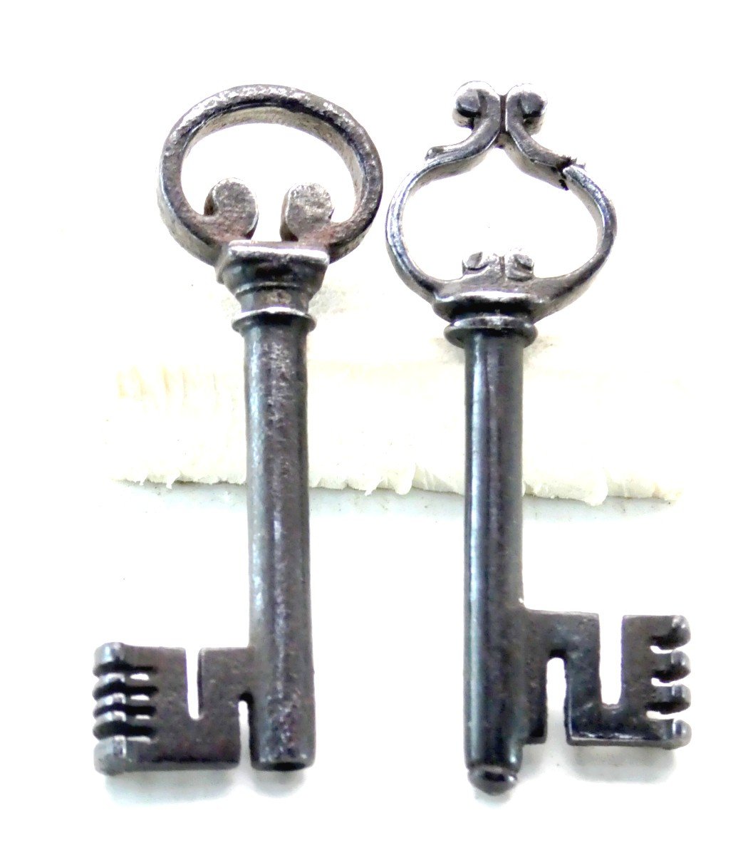 Two Small Box Keys, French Renaissance, 15th-16th Century