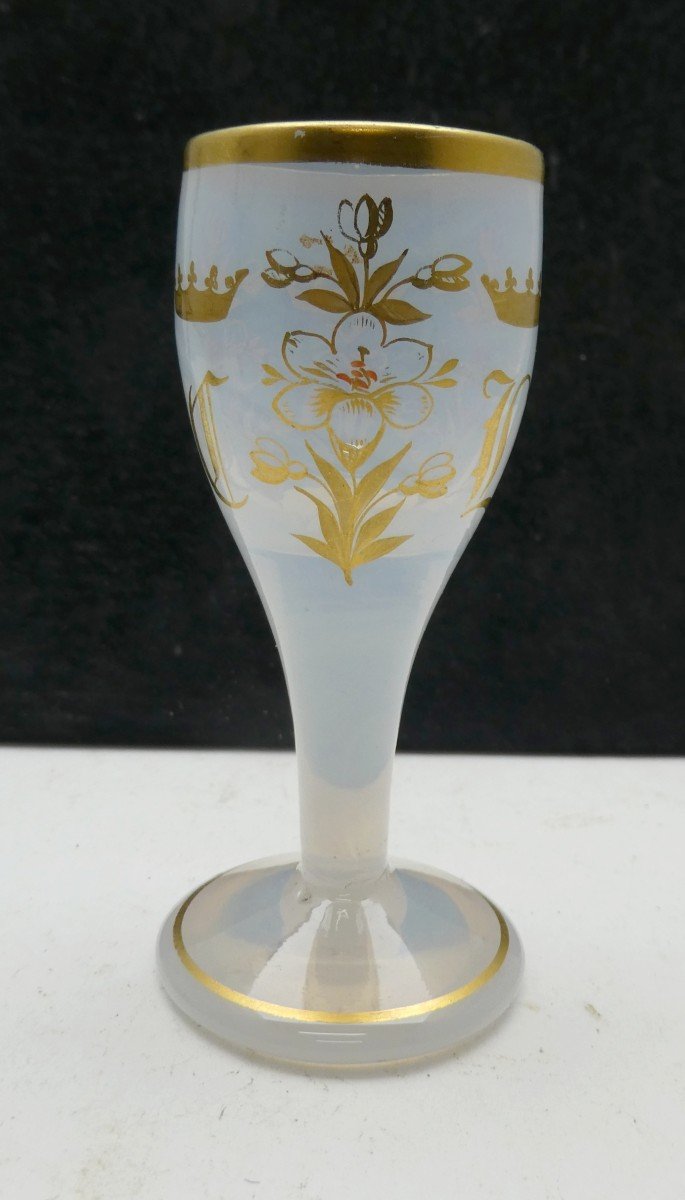 Souvenir Royal : Henri V, Comte De Chambord, Et Les Princes : Verre De Service Opaline-photo-1