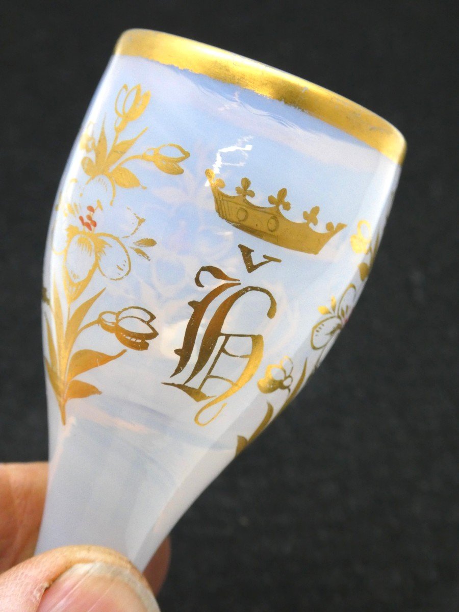 Souvenir Royal : Henri V, Comte De Chambord, Et Les Princes : Verre De Service Opaline