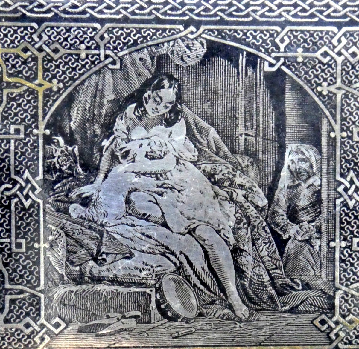 Notre Dame De Paris : Boîte Argent Niellé, Esmeralda Et Sa Chèvre, Vers 1840, Minerve-photo-2