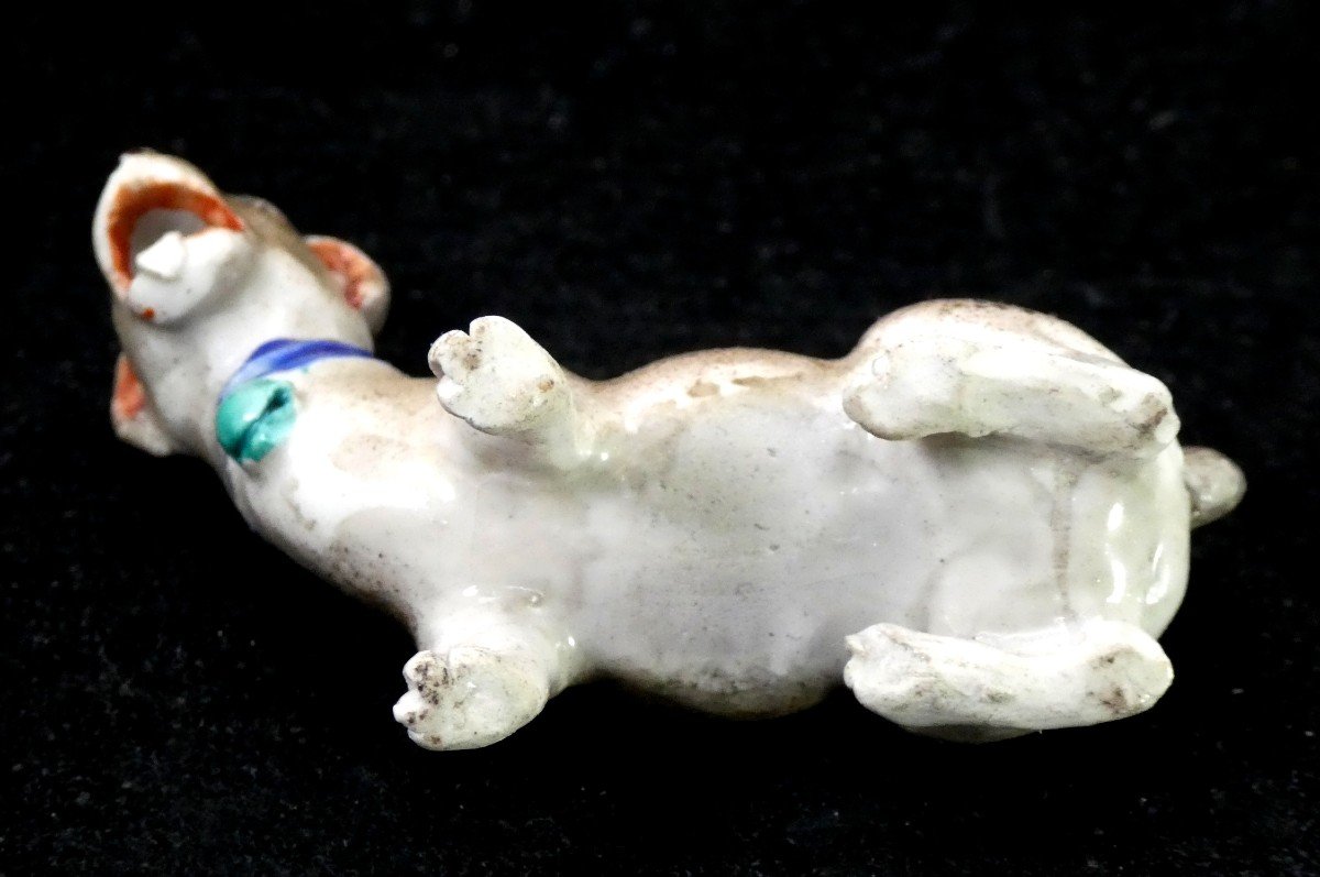 Petit Chien Porcelaine De La Compagnie Des Indes, 18e Siècle-photo-4