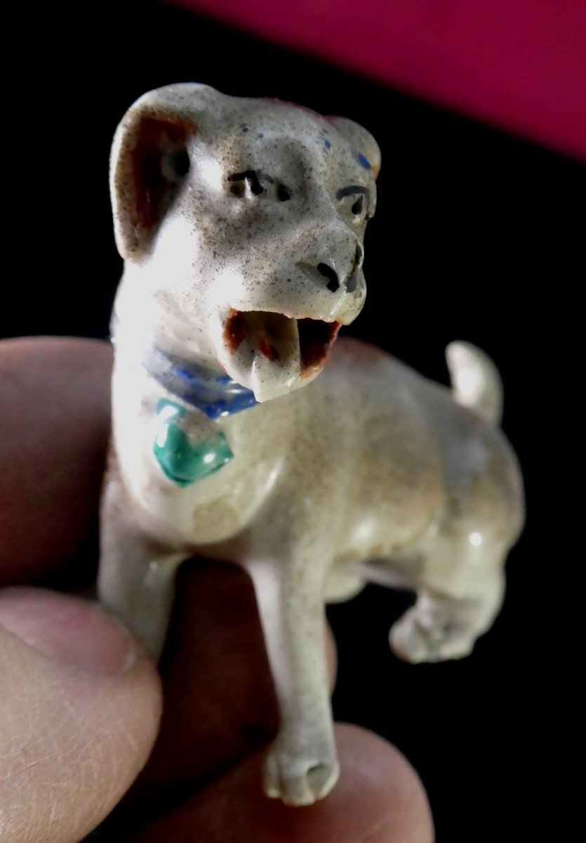 Petit Chien Porcelaine De La Compagnie Des Indes, 18e Siècle-photo-2