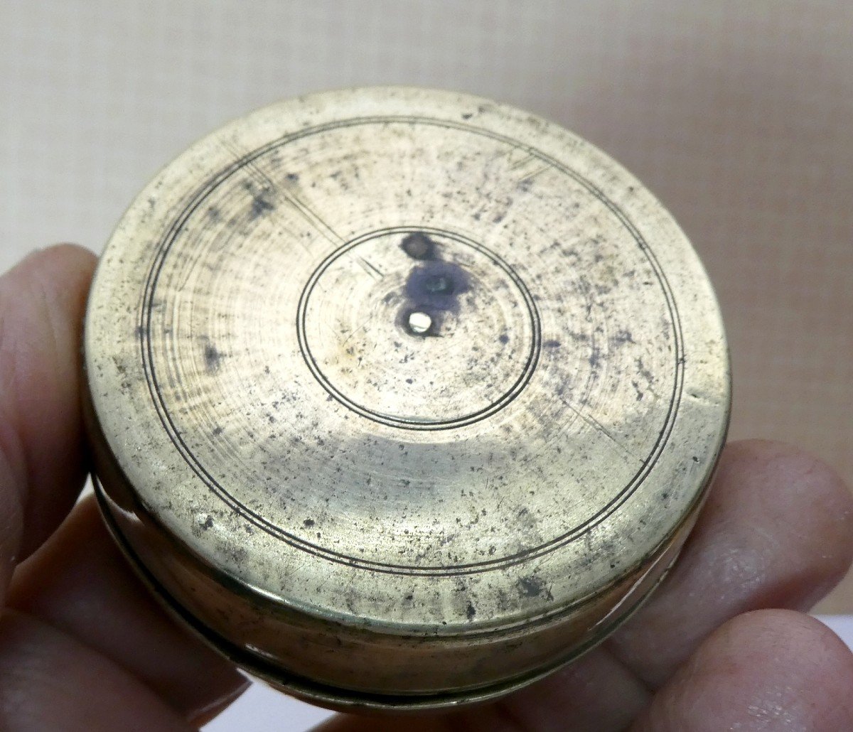 Marine Compass In Brass Box, Paper Interior, By John Robbins London, 17th Century-photo-4