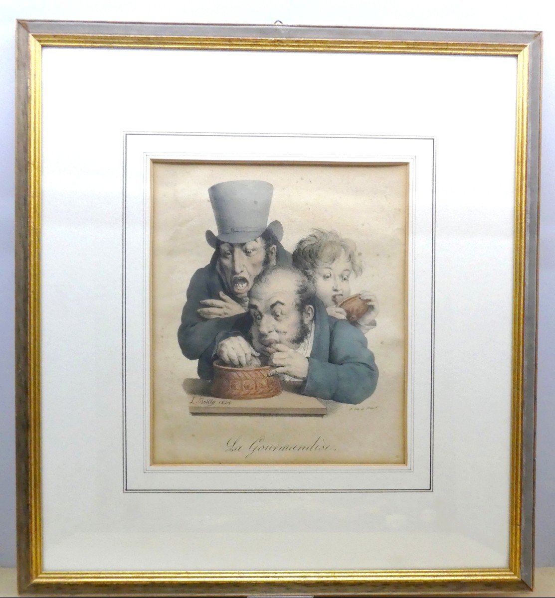 Gastronomy And Caricature; The Gourmands, The Oyster Eaters, Boilly, 1824/25-photo-2