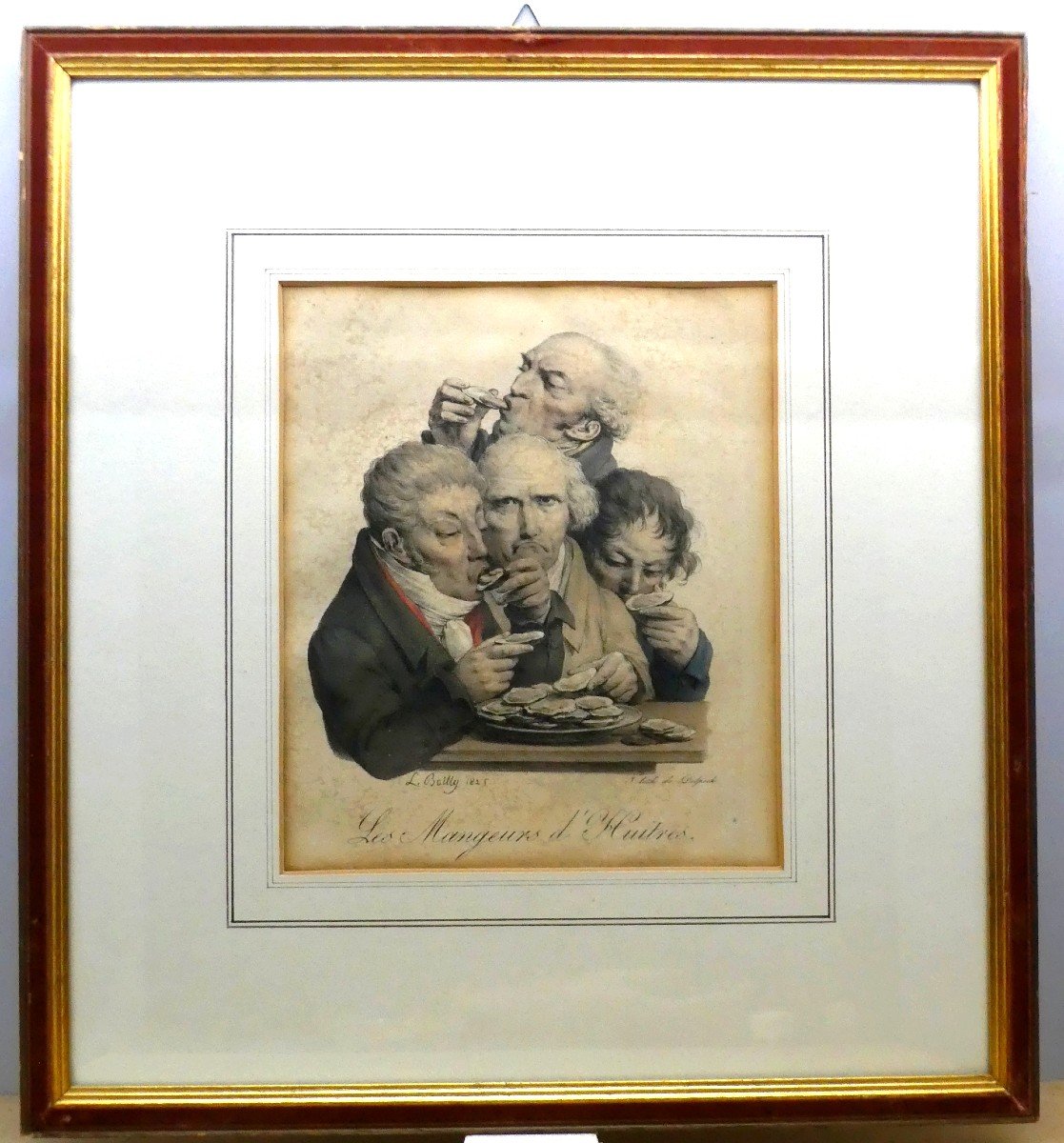 Gastronomy And Caricature; The Gourmands, The Oyster Eaters, Boilly, 1824/25-photo-3