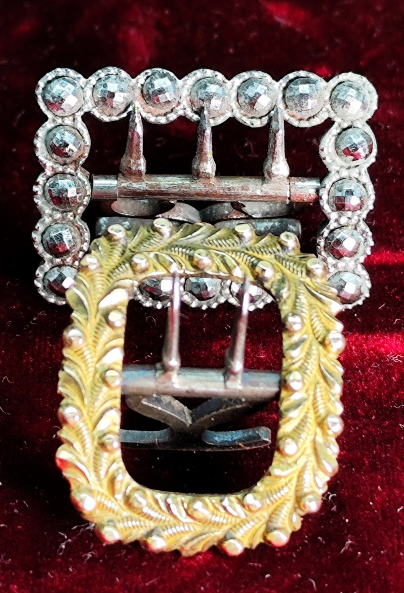 Bijoux d'Amour Cachés, époque Directoire Et Empire, 2 Boucles De Jarretières -photo-3