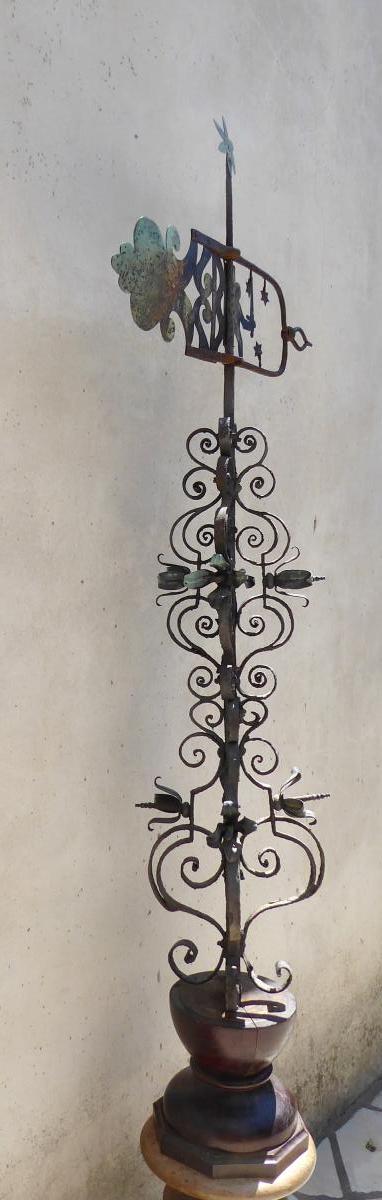 High Spur Of Feying With Weathervane, Wrought Iron, Copper,18thc