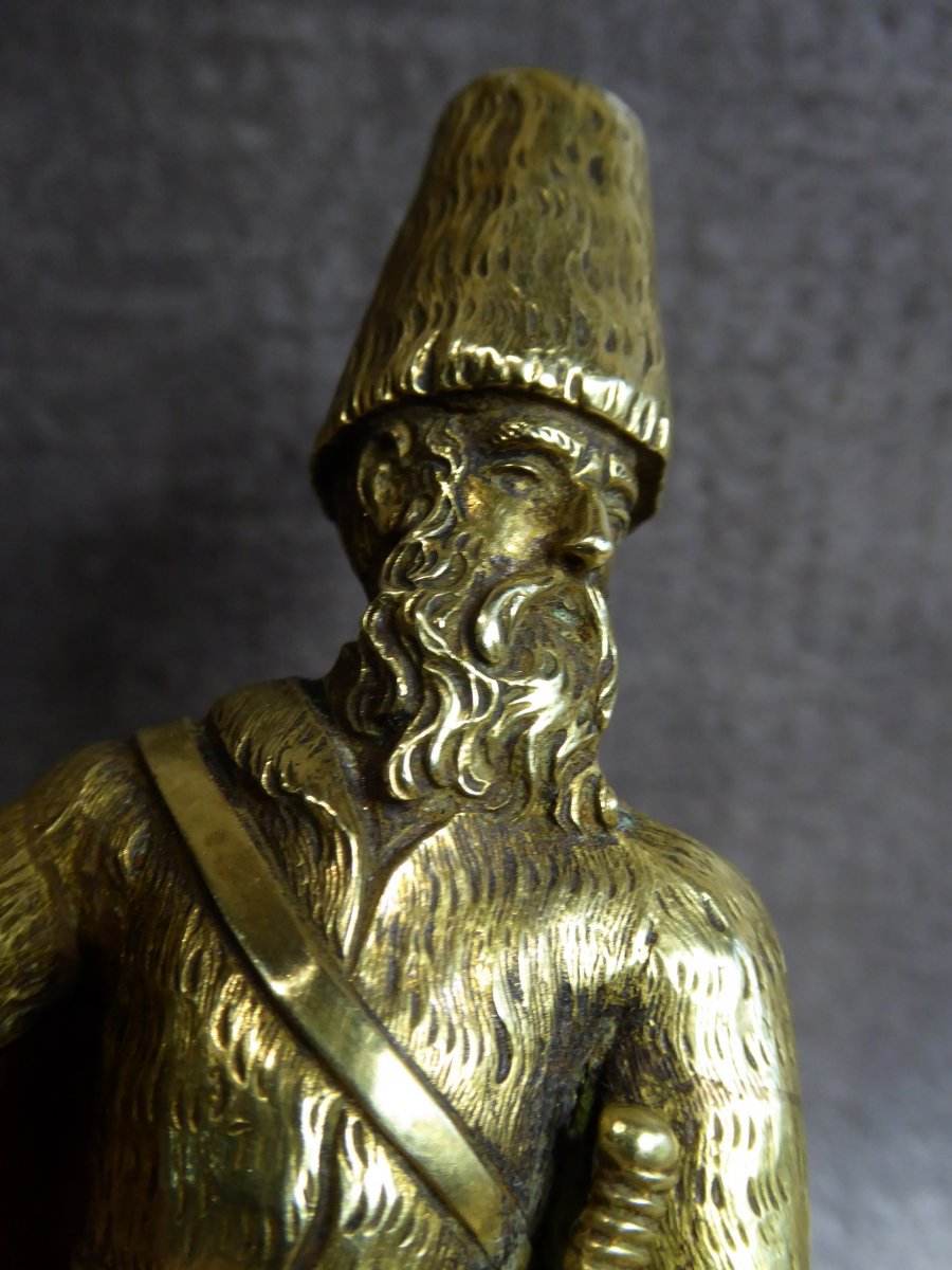 Le Robinson Des Pendules, Personnage Bronze, Fin XVIIIe-photo-1