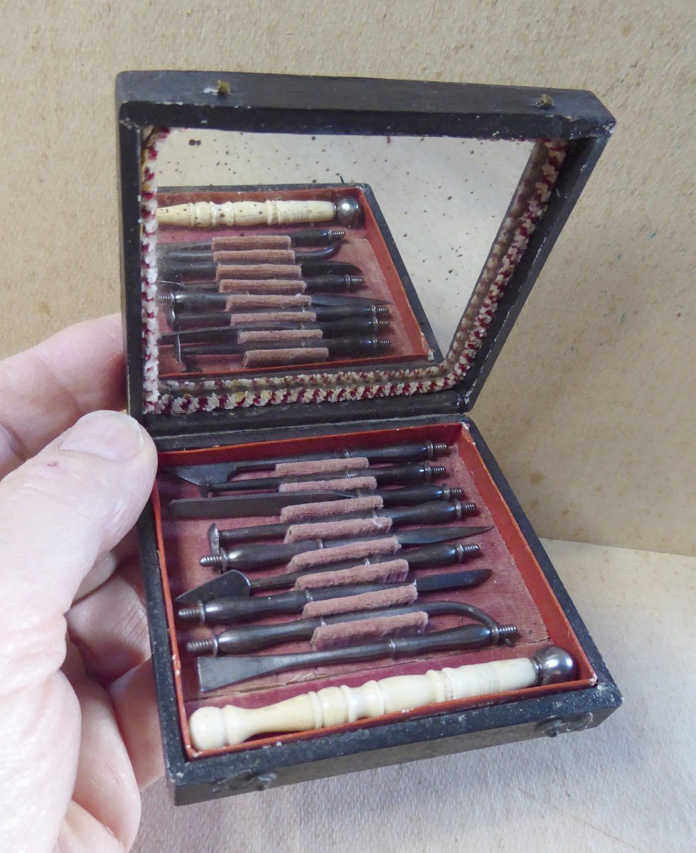 Complete Dentistry Case, Circa 1820, Good Quality, 10 Implements