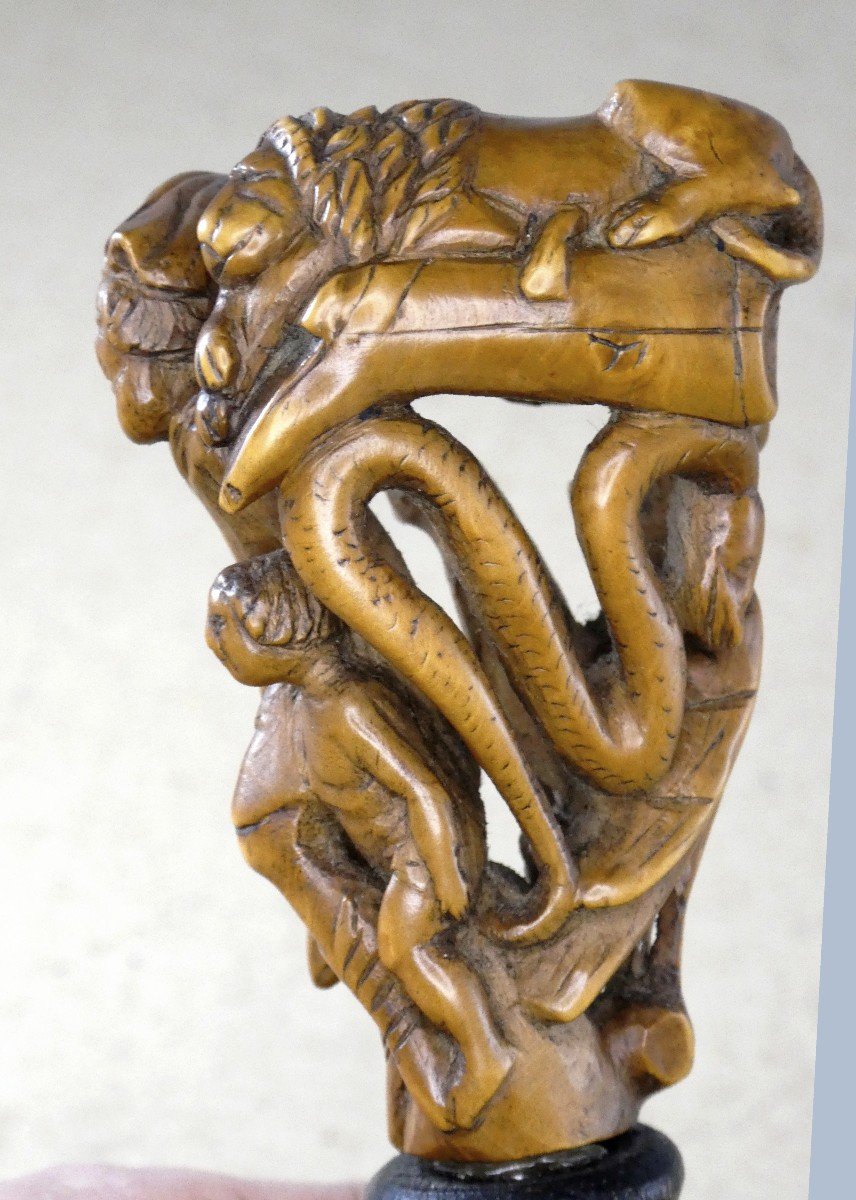 Museum: Carved Boxwood, 17th Century, Sacrifice Of Isaac-photo-2