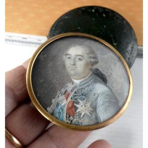 Find: Portrait Of Louis XVI, By Melle Rivière, In Case, Circa 1820