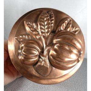 Collection: Copper Fruit Mold, Lidded Model, Late 19th