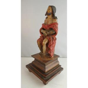Poignant Ecce Homo, Polychrome Alabaster, Southern Italy, 18th C, Discovery Condition  