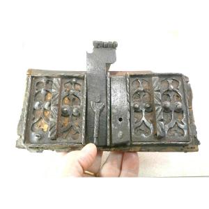 Beautiful Lock, Wedding Chest With Hasp, Gothic Period, Discovery Condition