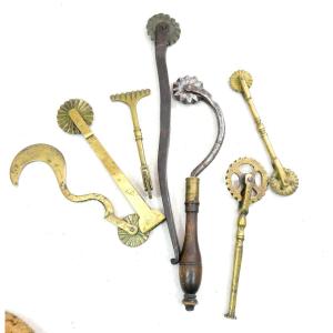 Collection Of Pastry Marks And Roulettes, Iron And Brass, 18-19th Century