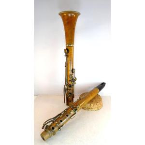 Boxwood Clarinet Signed Thibouville Buffet, Napoleon III Period, 