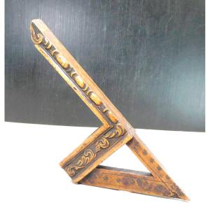 Wonder Tool: Artist's Or Masonic Square, Carved Pear Tree, 1739, Monogram