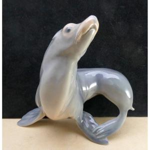 Art Nouveau, Copenhagen Figure: Beautiful Seal By Knud Moller 