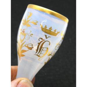 Souvenir Royal : Henri V, Comte De Chambord, Et Les Princes : Verre De Service Opaline