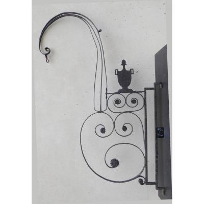 Wall Sconce, Light Holder Wrought Iron Directoire Period