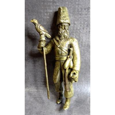 Le Robinson Des Pendules, Personnage Bronze, Fin XVIIIe