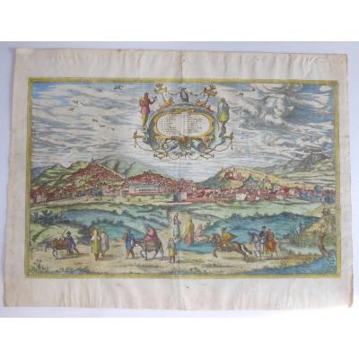 Panorama De Grenade, Braun- 1563, Period Colors!