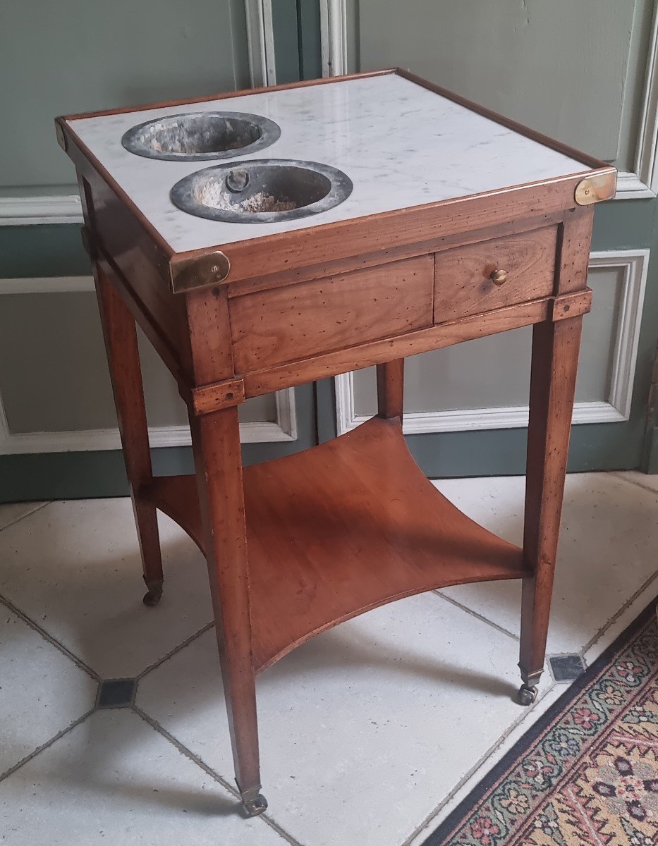 Louis XVI Style Fruit Wood Cooler Table