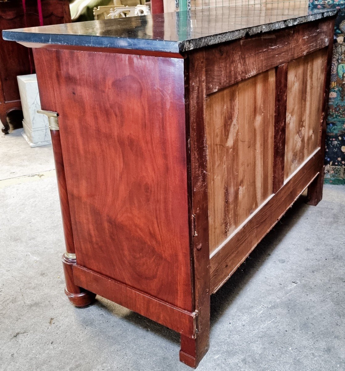 Empire Period Commode In Mahogany Forming Writing Desk -photo-2