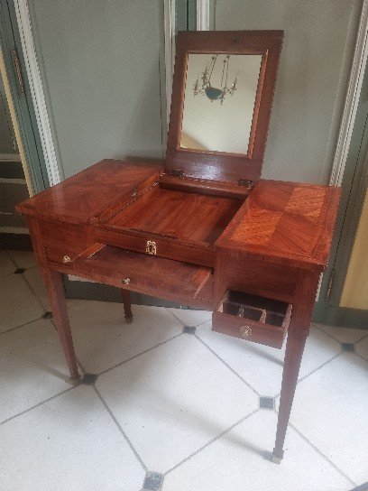 Louis XVI Period Dressing Table In Rosewood Marquetry-photo-4