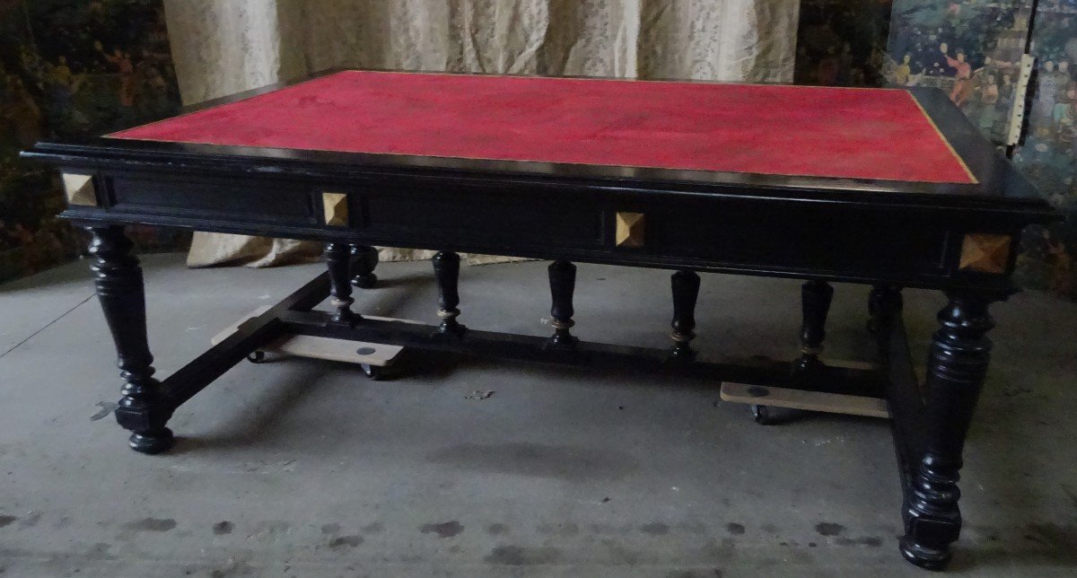 Very Large Napoleon III Style Flat Desk-photo-2