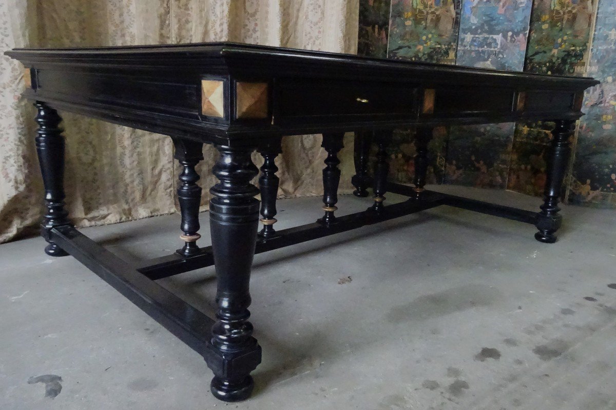 Very Large Napoleon III Style Flat Desk-photo-1