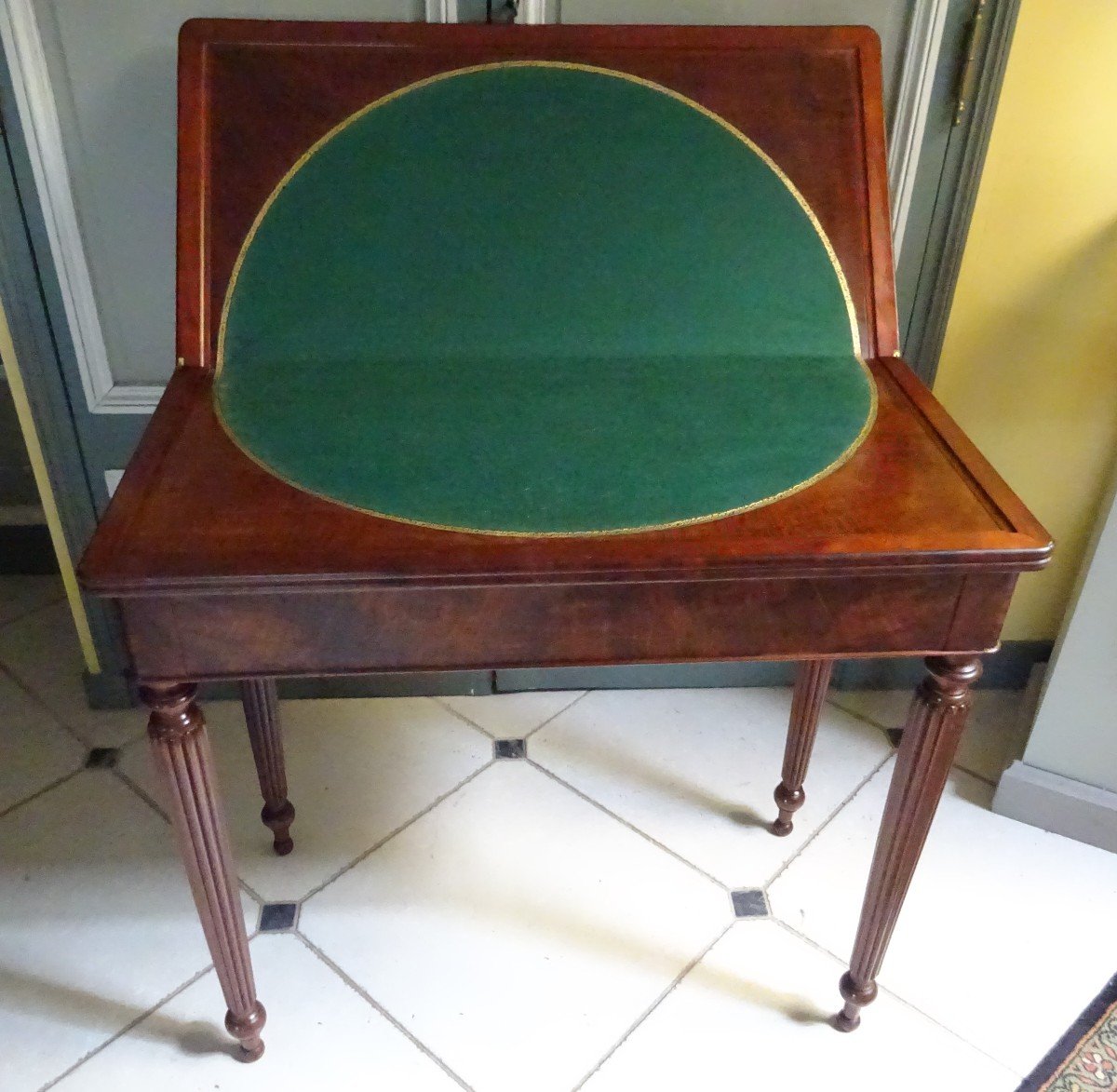 Restoration Period Game Table In Mahogany-photo-2