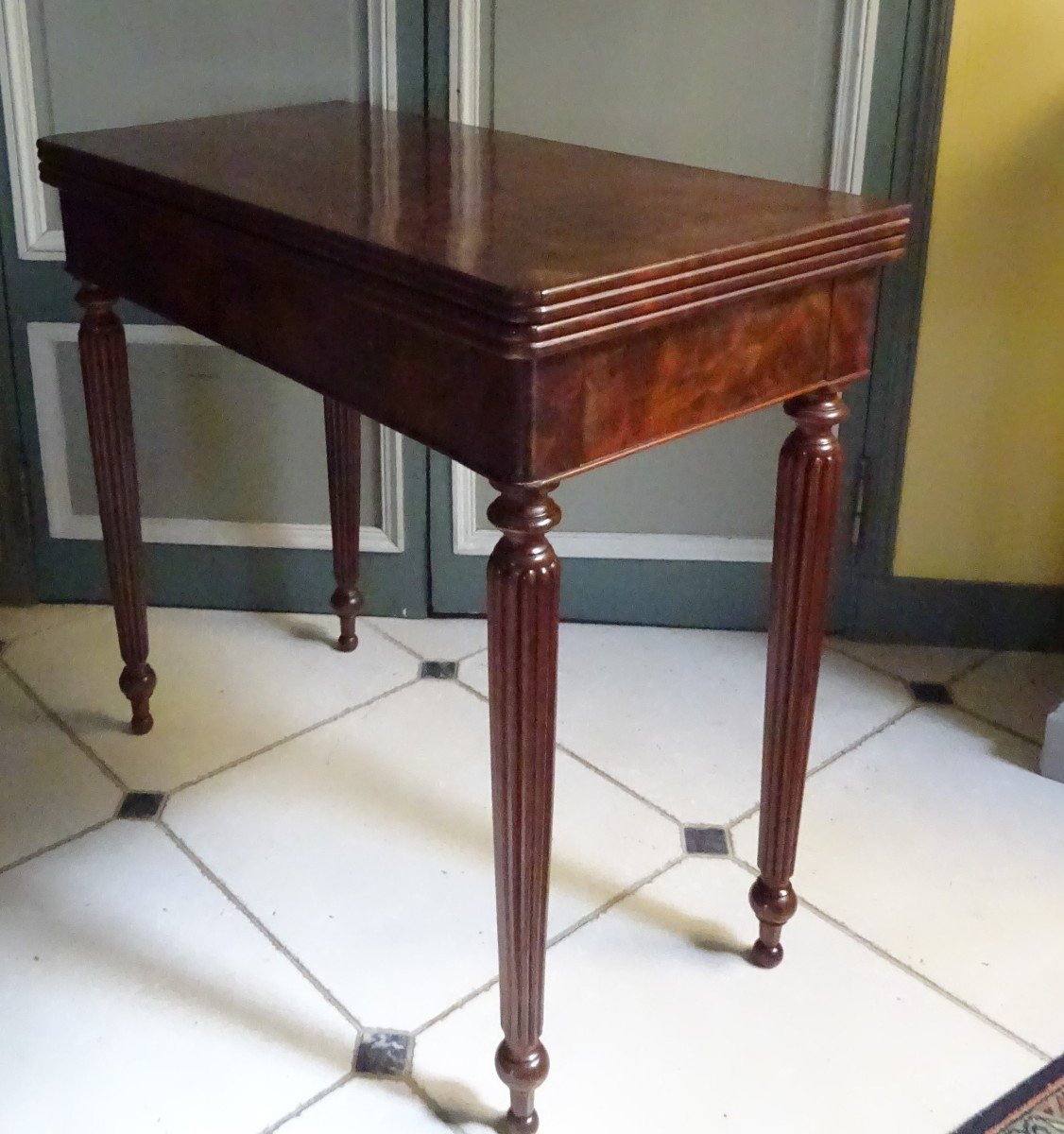 Restoration Period Game Table In Mahogany-photo-2