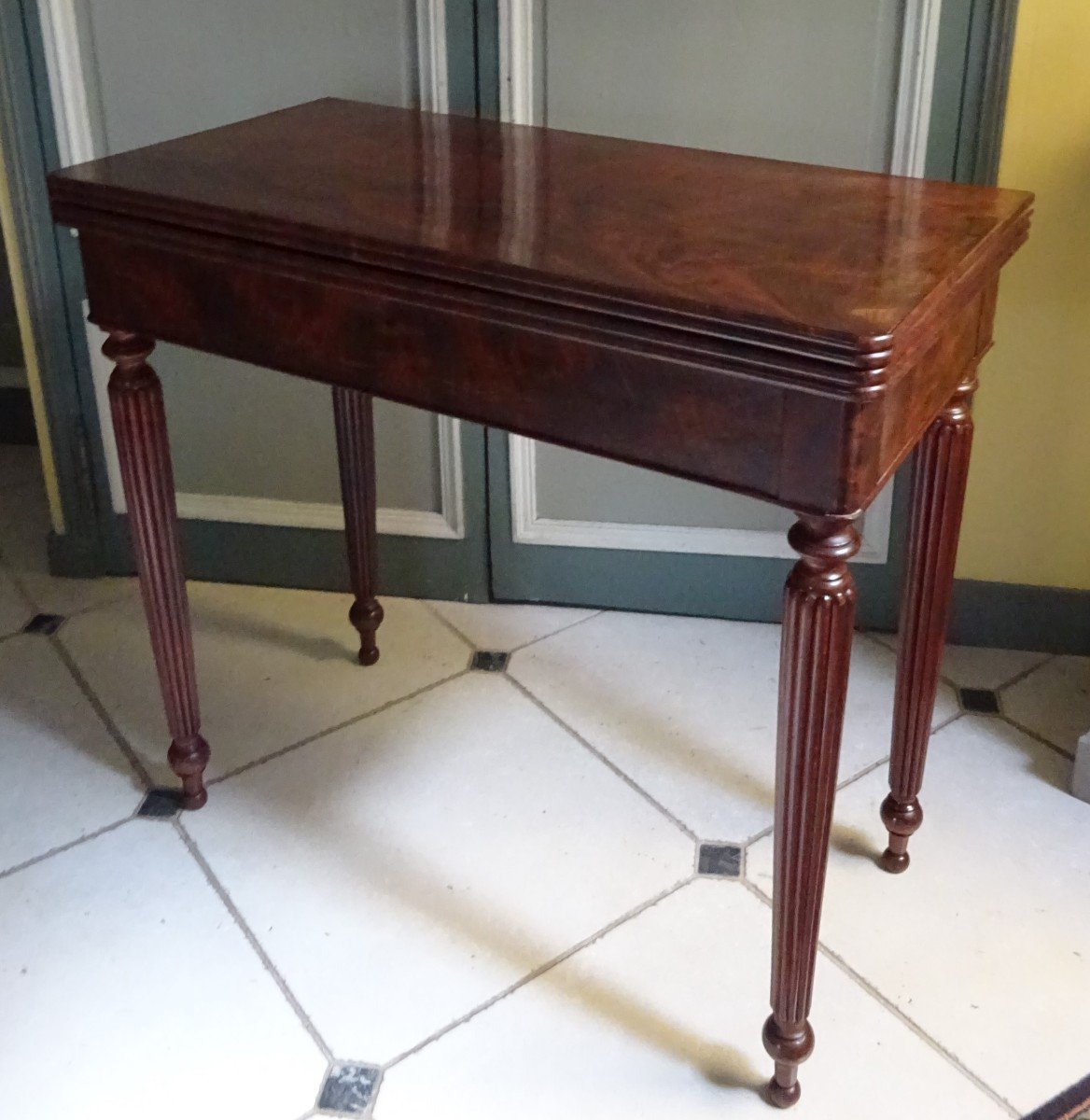 Restoration Period Game Table In Mahogany