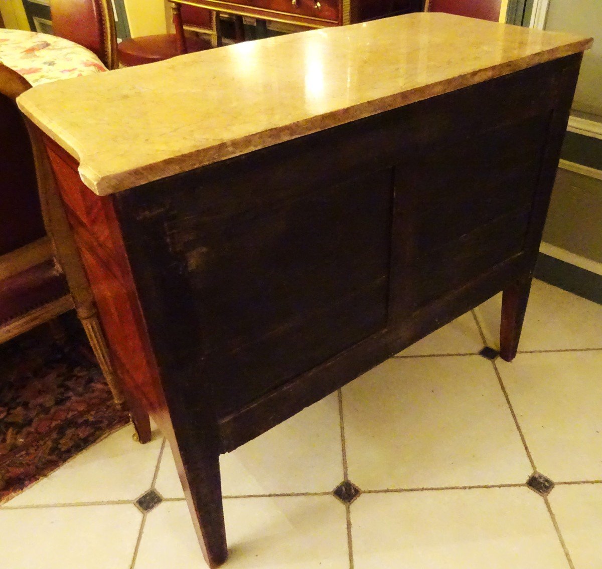 Transition Style Marquetry Chest Of Drawers-photo-2