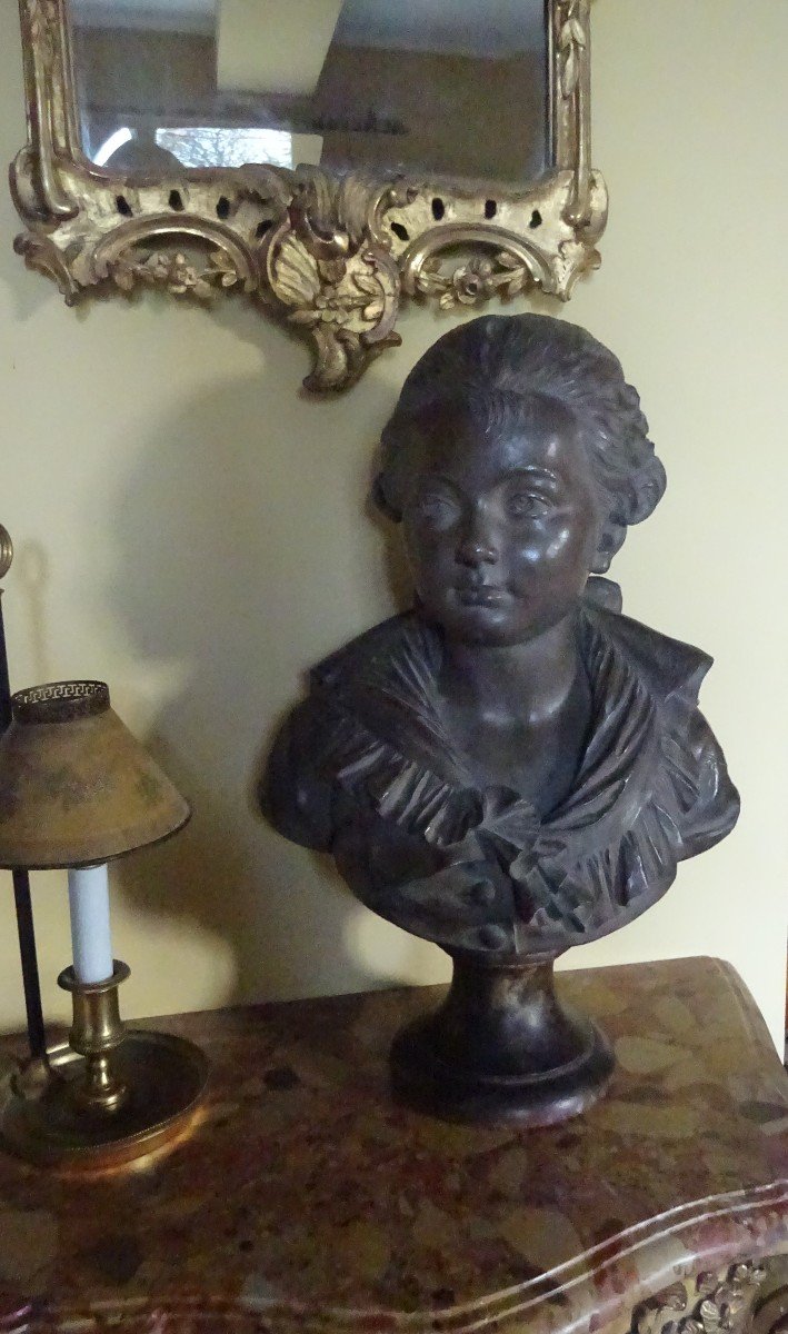 Bust Representing A Young Boy After Pajou-photo-3