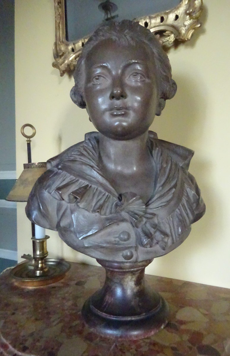 Bust Representing A Young Boy After Pajou-photo-4