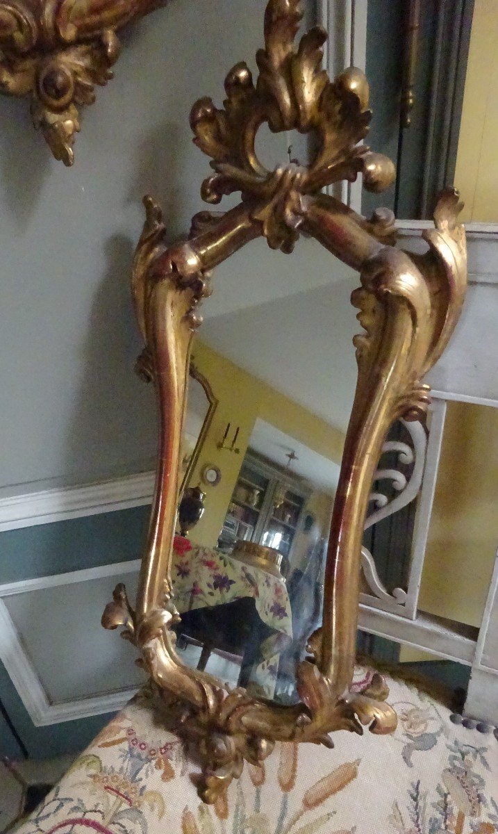 Pair Of Small Italian Mirrors From The End Of The 18th Century-photo-2