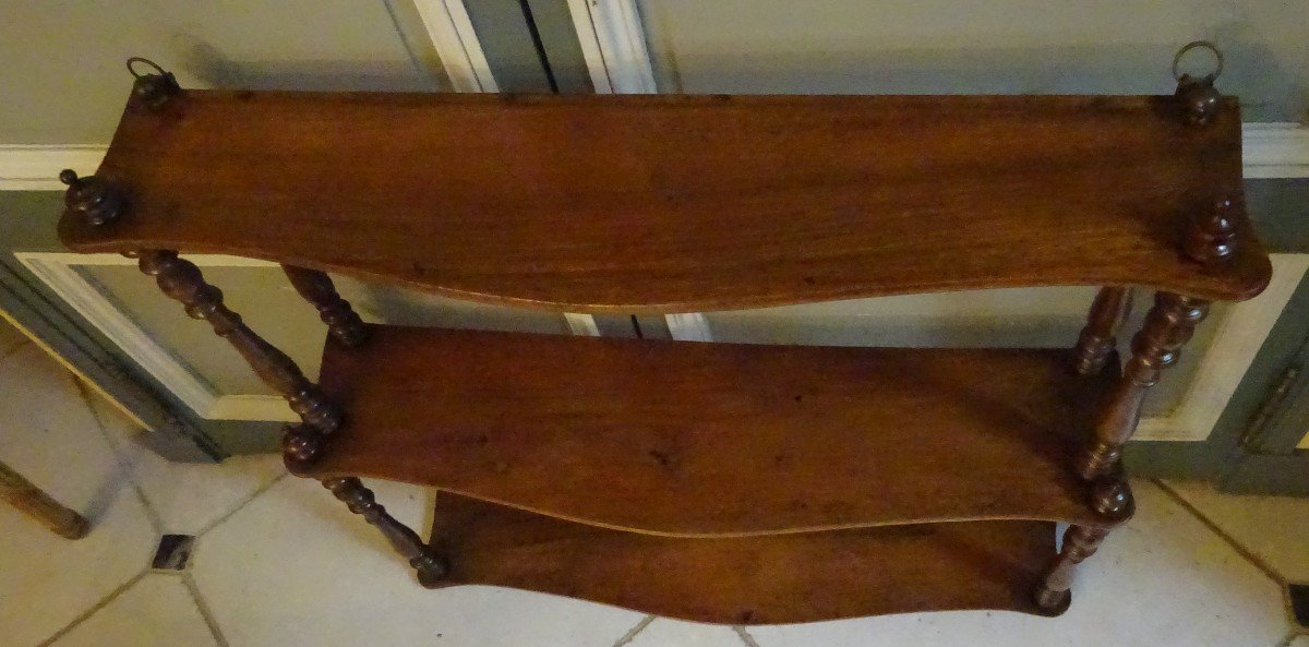 19th Century Solid Walnut Hanging Shelf-photo-2